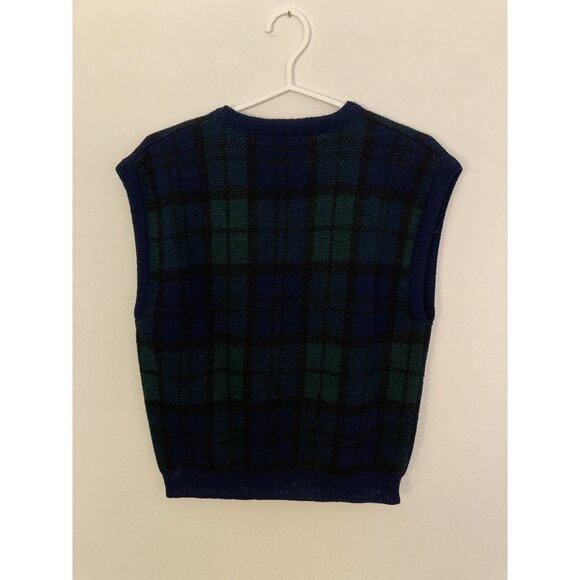 Pendleton Women’s 100% Wool Plaid Blackwatch Sweater Vest Size M - Picture 4 of 5